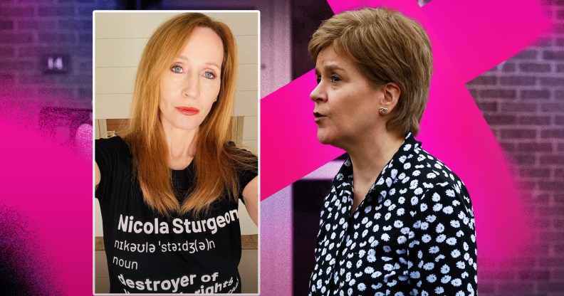 JK Rowling and Nicola Sturgeon