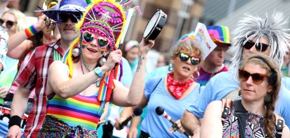 People celebrating Pride in Northern Ireland.