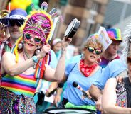 People celebrating Pride in Northern Ireland.