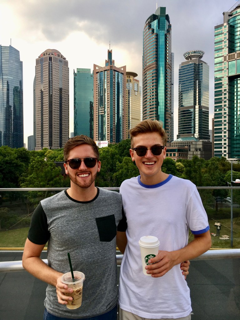 Oskar and Dan in Shanghai.