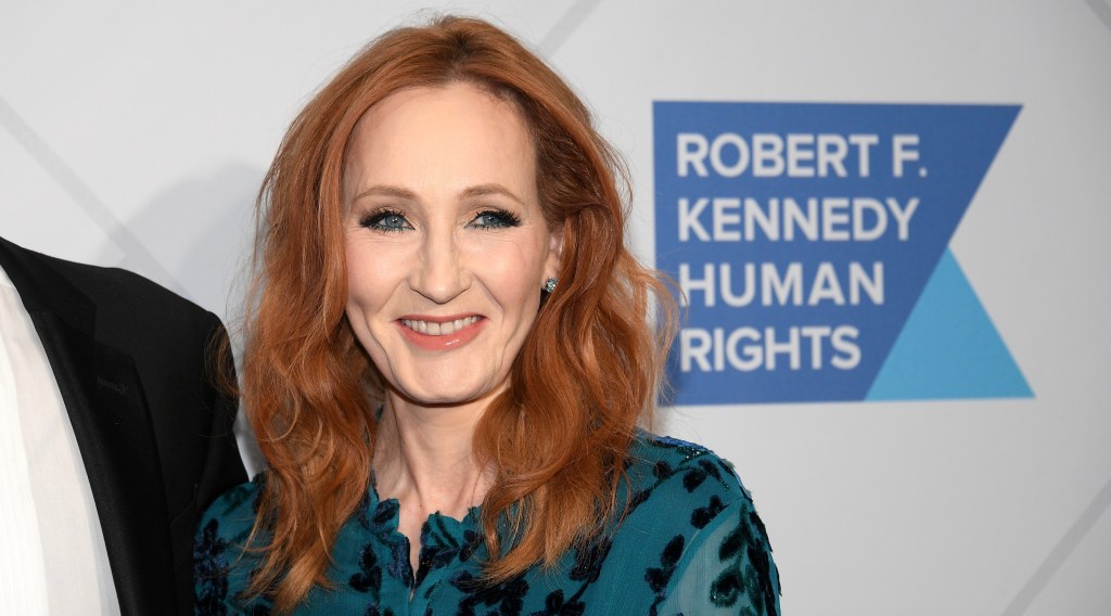 Author JK Rowling arrives at the RFK Ripple of Hope Awards in New York in 2019