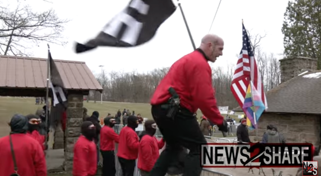 Neo-Nazis protest a drag story event in Ohio