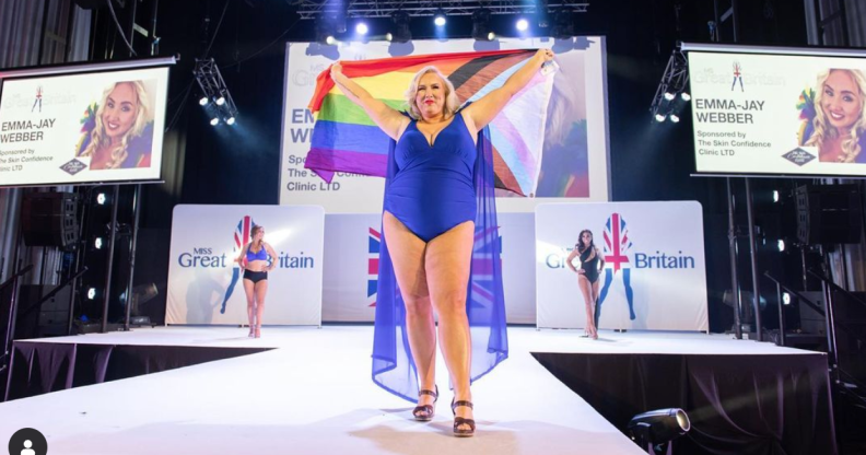 Emma Jay Webber has made history as the first openly lesbian finalist of an international pageant.