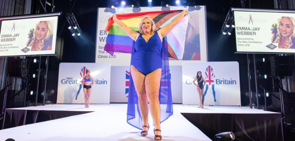 Emma Jay Webber has made history as the first openly lesbian finalist of an international pageant.