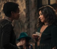 Bernie (L) and Simone (R) meet in Daisy Jones & The Six.