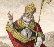 An illustrated drawing of St Patrick.