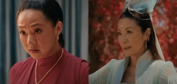 Stephanie Hsu (L) and Michelle Yeoh (R) in American Born Chinese.