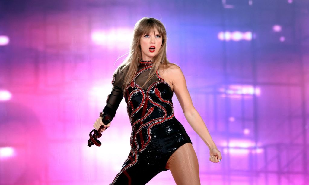 Taylor Swift performs during the opening night of The Eras Tour.