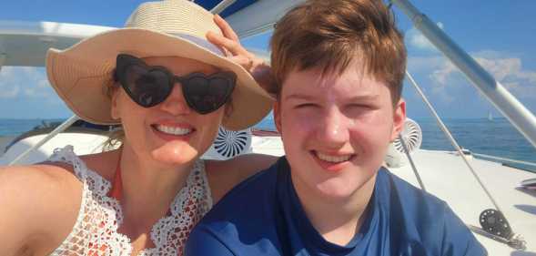 Amber Briggle and her son.