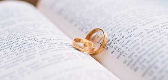 Rings on top of a bible