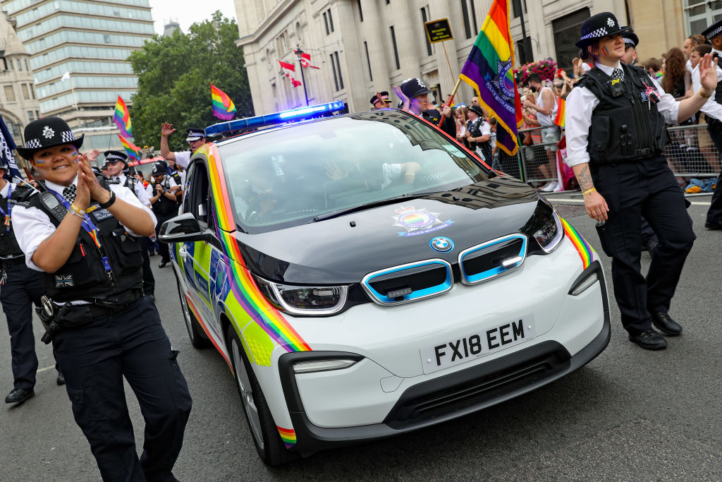 The Metropolitan Police during Pride in London 2019. 
