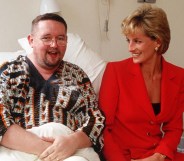 Princess Diana and man in hospital