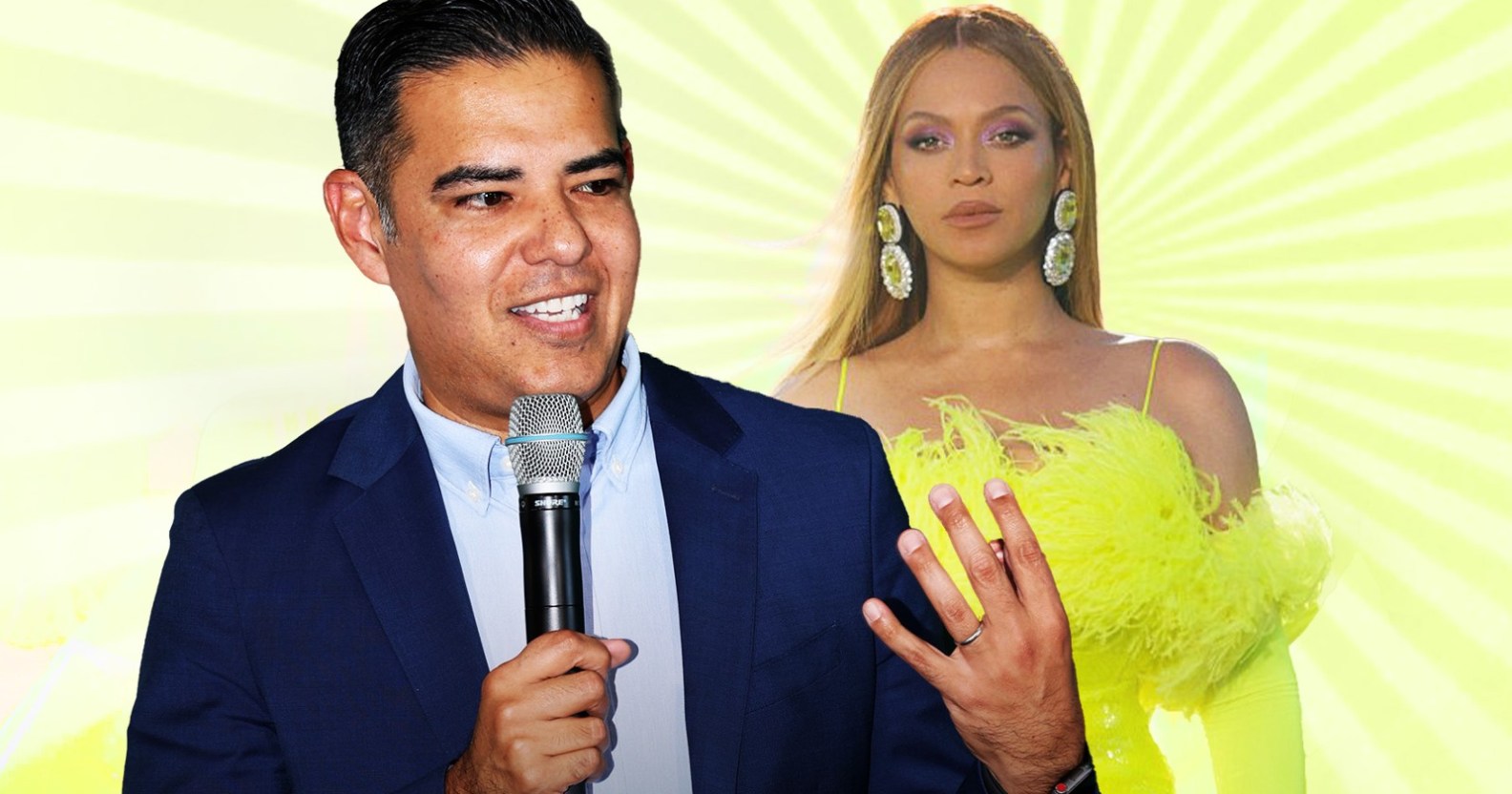 Robert Garcia in a mock-up image with Beyoncé