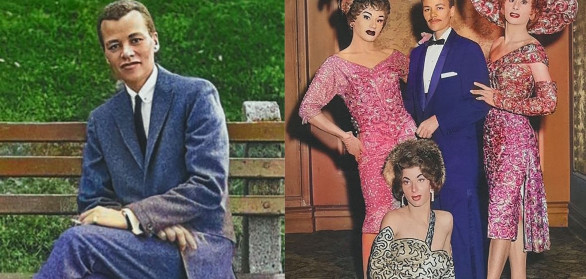 Side by side photos of trans people throughout history that have been colourised by activist Eli Erlick