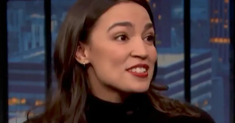AOC during a televised interview
