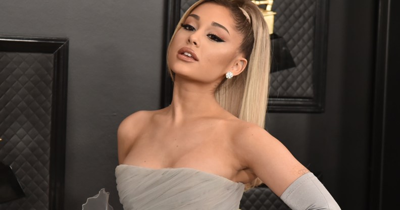 Ariana Grande teases fans.