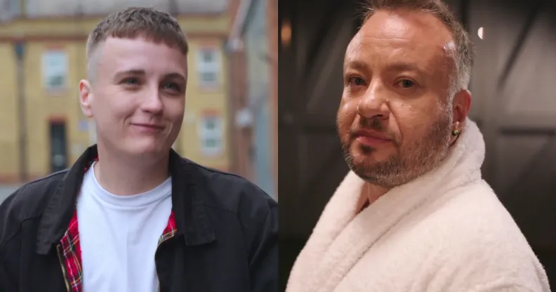 Lucian Main (L) and Finlay Games (R) are two trans men featured on Channel 4's new series, Naked Education.