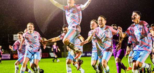 On Trans Day of Visibility, all-trans masc side TRUK United made football history against a cis men's team. ( Lucy Copsey)