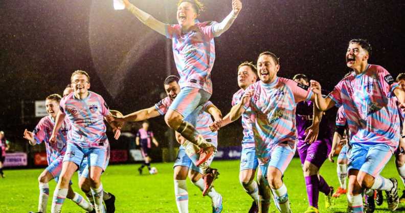 On Trans Day of Visibility, all-trans masc side TRUK United made football history against a cis men's team. ( Lucy Copsey)