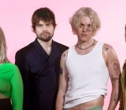 Brisbane band Cub Sport in a promo photo for their new band Jesus at the Gay Bar.