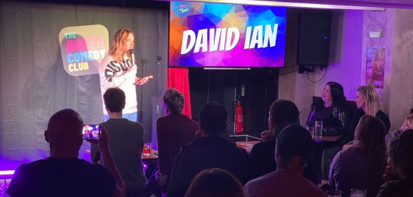 David Ian performs at The Queer Comedy Club