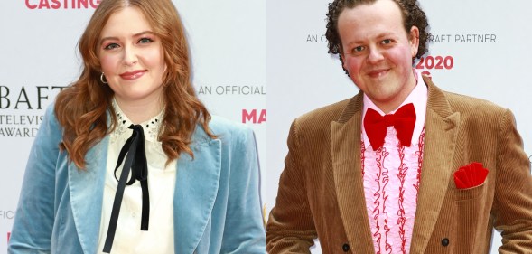 Heartstopper's Alice Osman (L) and Big Boys' Jack Rooke (R) at BAFTA Craft Awards.