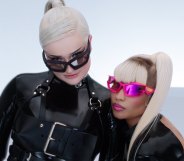 Kim Petras (left) and Nicki Minaj in a still from the 'Alone' Official Music Video