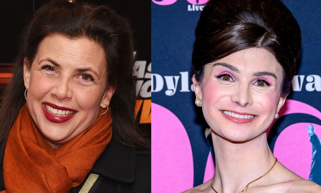 A split image of Dylan Mulvaney and Kirstie Allsopp, both of who are at separate red carpet events.