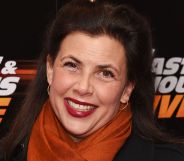 Kirstie Allsopp at a red carpet event.