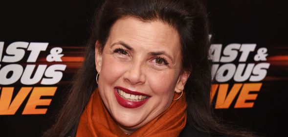 Kirstie Allsopp at a red carpet event.