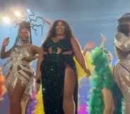Lizzo included more than a dozen drag queens, including RuPaul’s Drag Race alumni, in her Friday night ((21 April) show in Knoxville, in defiance of Tennessee’s anti-drag law.