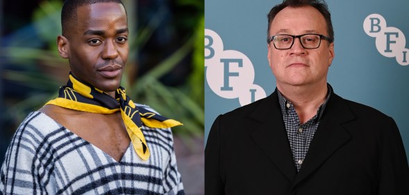 Ncuti Gatwa (L) and Russell T Davies (R) as Davies teases new Doctor Who season.