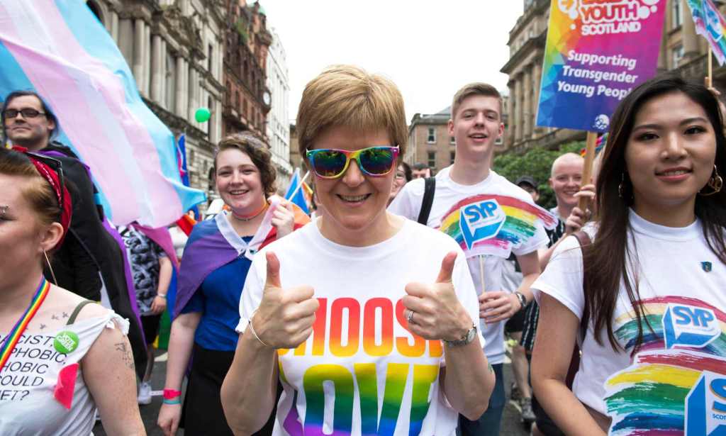 Nicola Sturgeon at Glasgow Pride