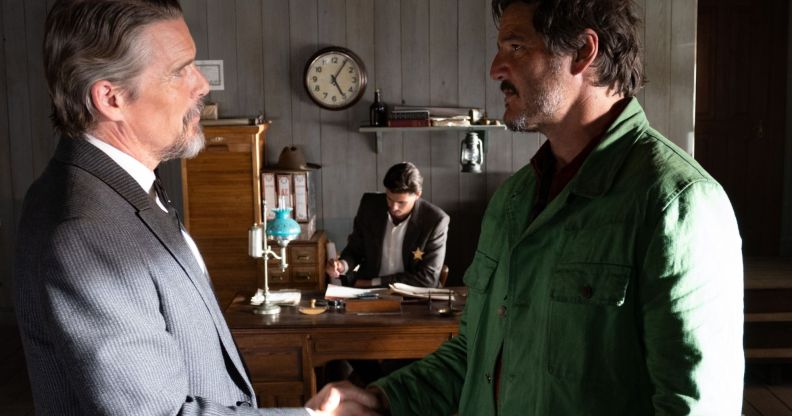 Ethan Hawke and Pedro Pascal in Strange Way of Life.