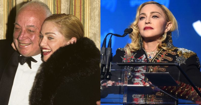 Music mogul Seymour Stein and Madonna.