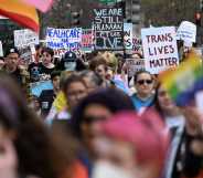 trans rights protest