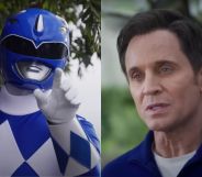 Mighty Morphin Power Rangers: Once & Always star David Yost and as his character, Blue Power Ranger.