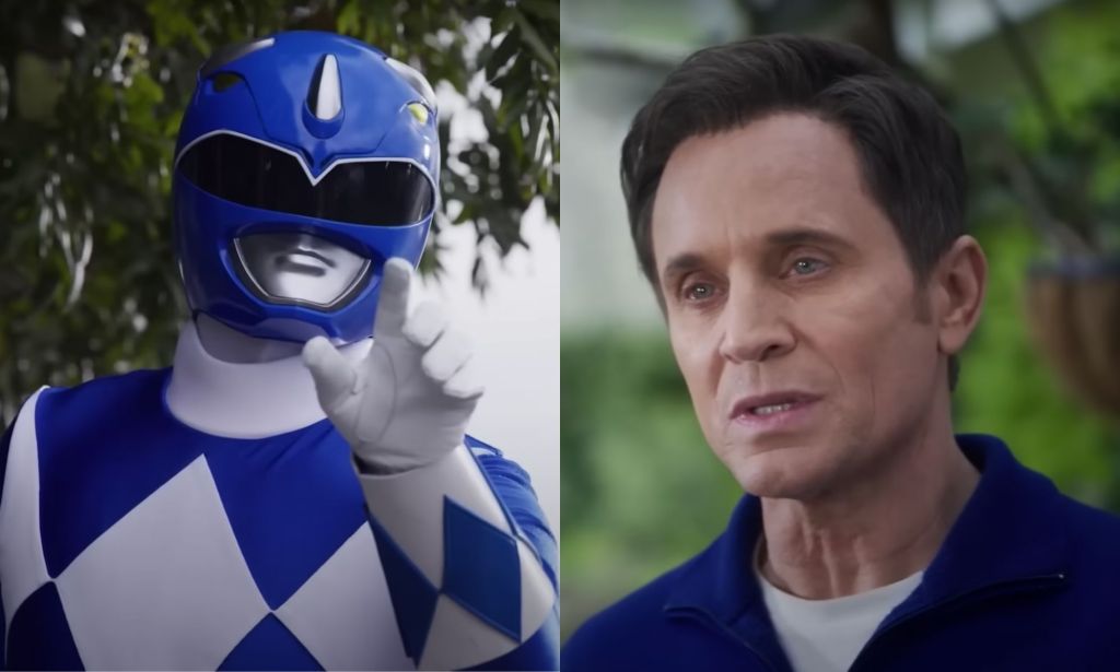 Mighty Morphin Power Rangers: Once & Always star David Yost and as his character, Blue Power Ranger.