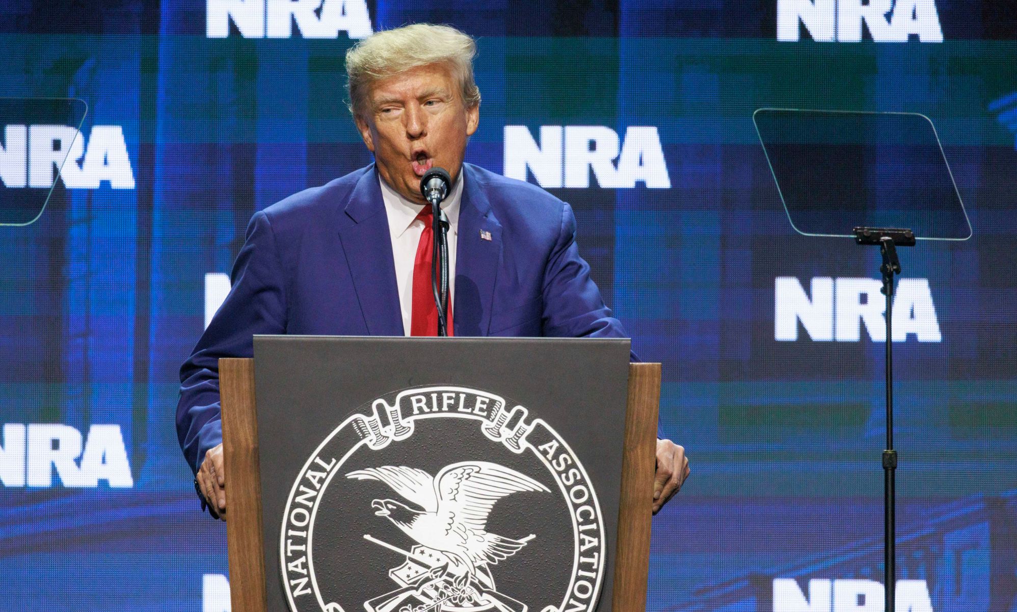 Donald Trump targets gender-affirming healthcare in NRA speech