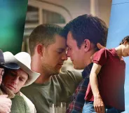A graphic composed of various LGBTQ+ movies such as Brokeback Mountain, Call Me By Your Name etc