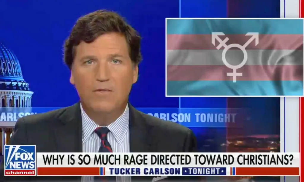 Tucker Carlson appears on his Fox News show to disparage against the trans community in the wake of the Nashville school shooting