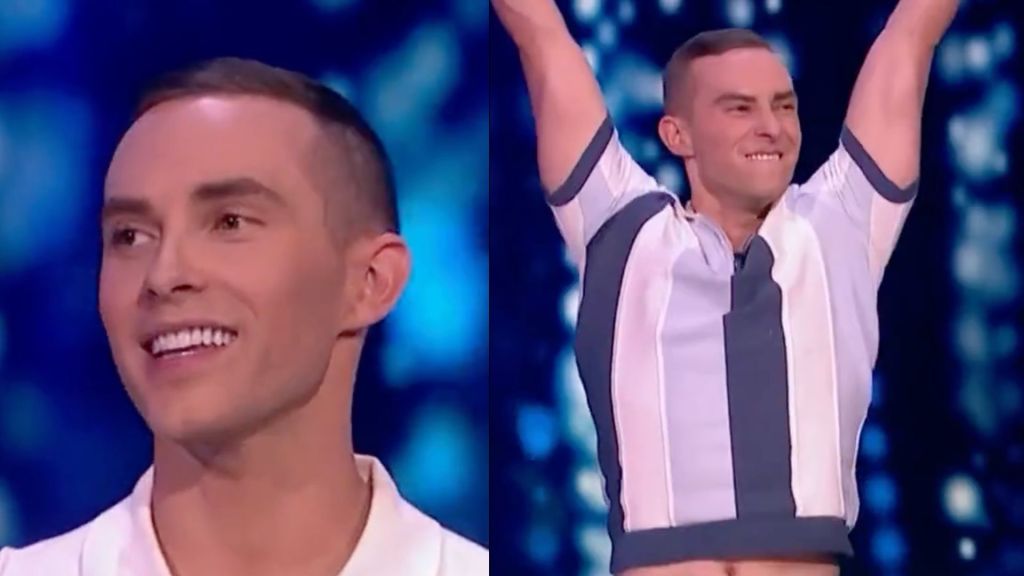 Olympian Adam Rippon during his appearance on Celebrity Name That Tune