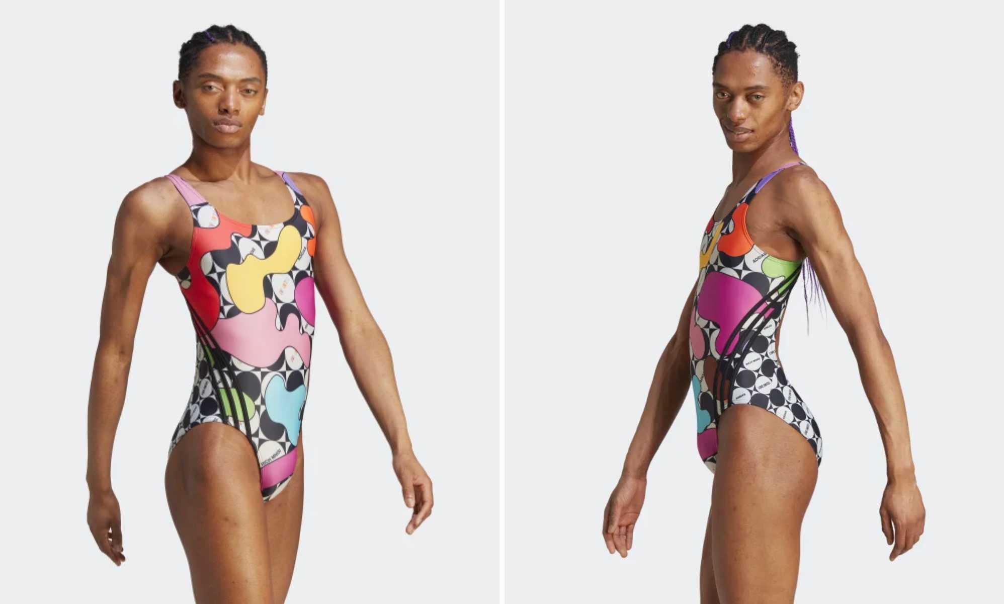 Adidas slammed over 'woke' pride 2023 swimsuit male model decision 🫠 # adidas #swimsuit 