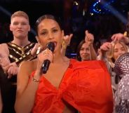 Alesha Dixon raps at the first Eurovision 2023 semi-final.