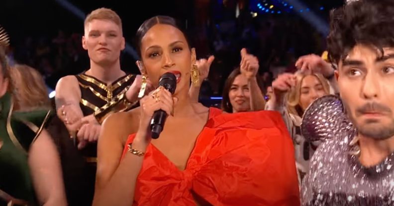 Alesha Dixon raps at the first Eurovision 2023 semi-final.