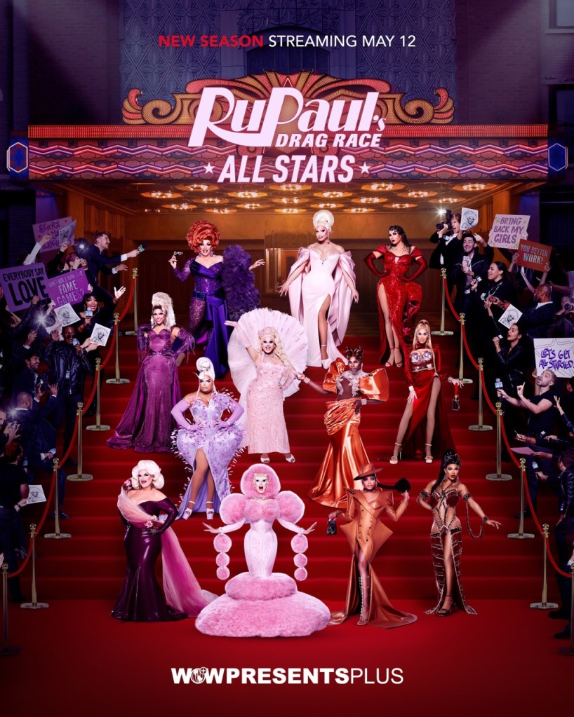A cast picture of the drag queens competing in RuPaul's Drag Race All Stars 8: Alexis Michelle, Darienne Lake, Heidi N Closet, Jaymes Mansfield, Jessica Wild, Jimbo, Kahanna Montrese, Kandy Muse, LaLa Ri, Monica Beverly Hillz, Mrs. Kasha Davis and Naysha Lopez.