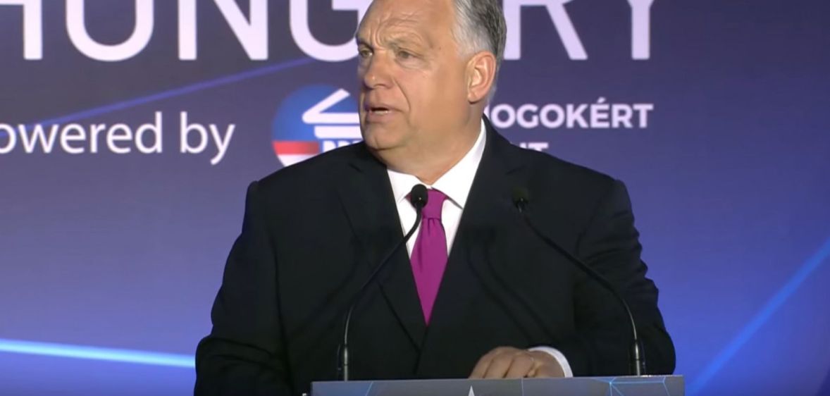 Prime minister Viktor Orbán during CPAC Hungary 2023.
