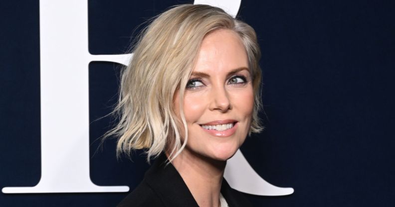 Close-up photo of Charlize Theron with blonde hair