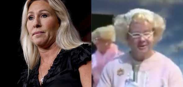 Marjorie Taylor Greene and her boyfriend Brian Glenn in drag