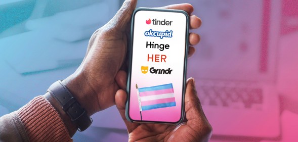 Trans inclusive dating apps include Tinder, Hinge, OKCupid, Her and Grindr